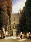 Karl Blechen The Gardens of the Villa d'Este (mk09) oil painting on canvas